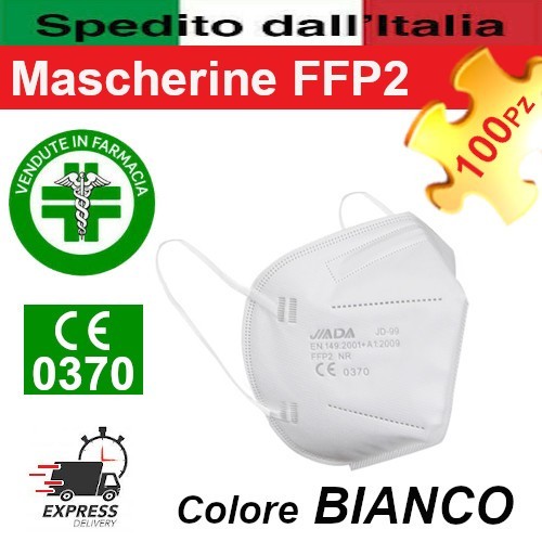 100 mascherine ffp2 bianche - ffp2,