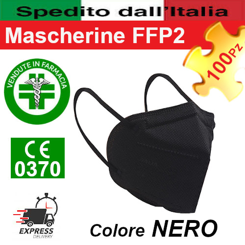 100 mascherine ffp2 - 100, nere